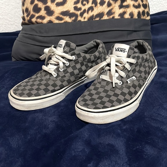 Vans Other - Vans Off The Wall Classic Black On Gray Checkered Skateboard Shoes